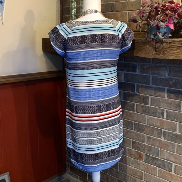 Merona XS multi color striped cap sleeve dress - Picture 3 of 7